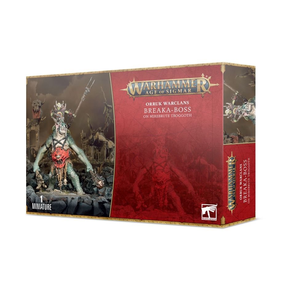 Warhammer: Orruk Warclans - Breaka-boss on Mirebrute Troggoth