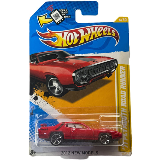 Hot Wheels 2012 New Models 6/50 Red 71 Plymouth Road Runner Car 6/247