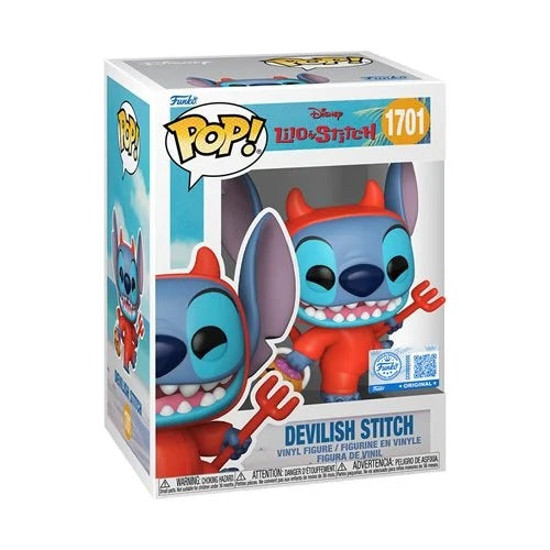 Funko Pop! 1701 Disney - Lilo & Stitch - Devilish Stitch Vinyl Figure - Entertainment Earth Exclusive