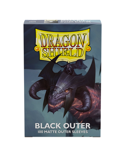 Dragon Shield: 100ct Outer Sleeves - Matte Black (Standard)