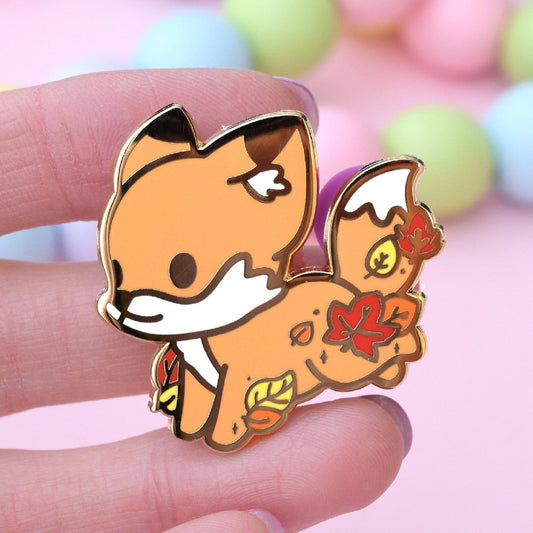 Blattfuchs Emaille Pin