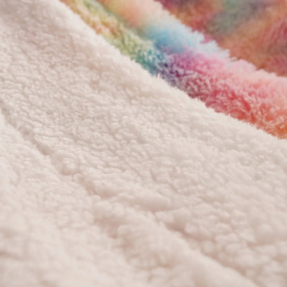 Fluffy Pastel Rainbow Blanket