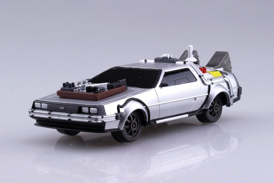 1/43 BACK TO THE FUTURE 1/43 Pullback DELOREAN from PART 3 & Rail road Model Kit