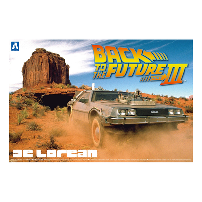 Aoshima: 1/24 Back To The Future Delorean From Part III & Railroad Ver. Scale Model Kit #BT-03