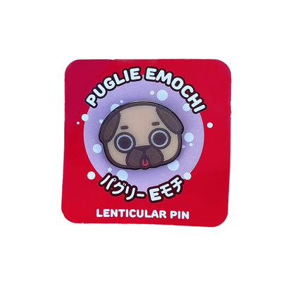 Good Smile Company: Puglie - Pug Emochi Lenticular Winking Enamel Pin