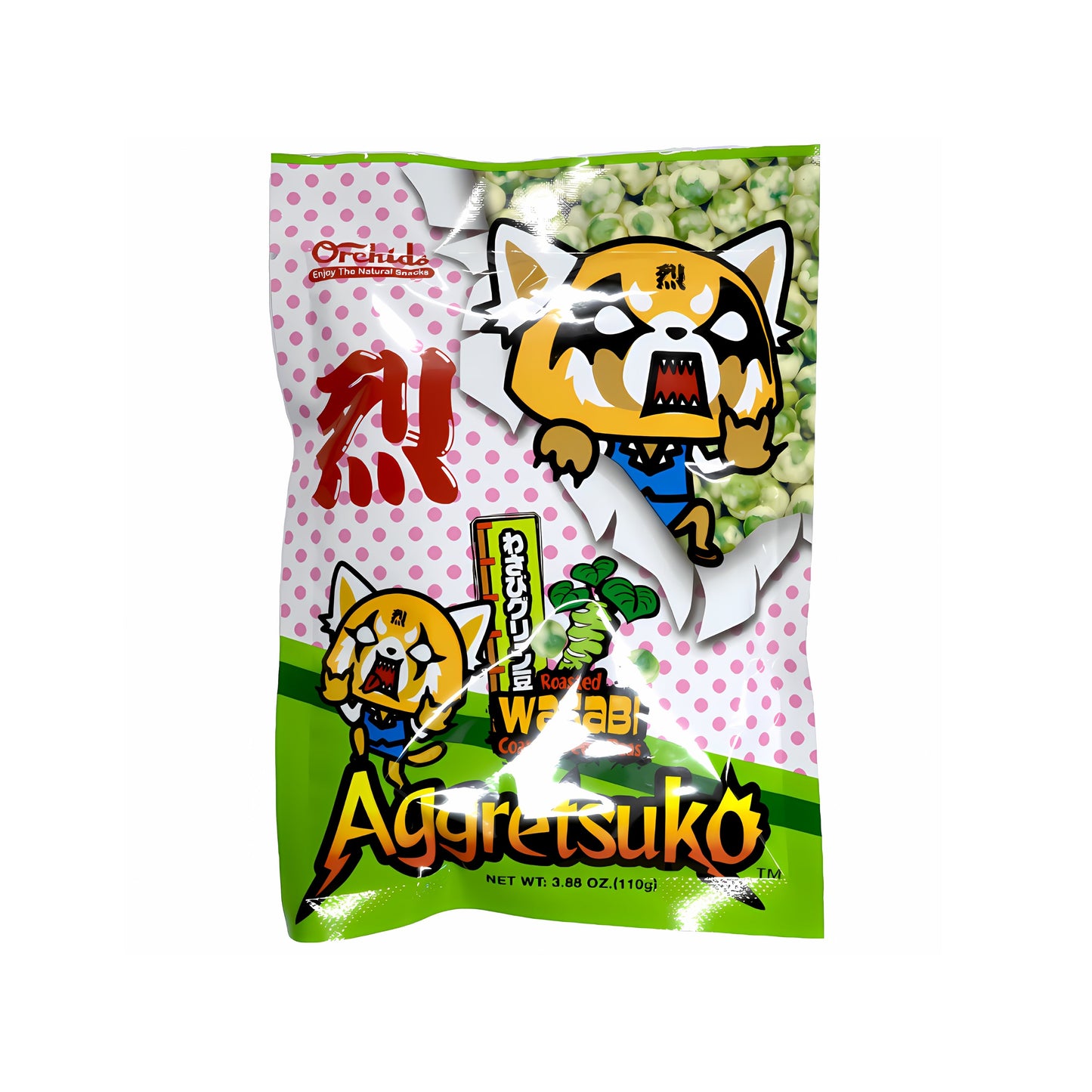 Aggretsuko Roasted Wasabi Coated Green Peas (China)