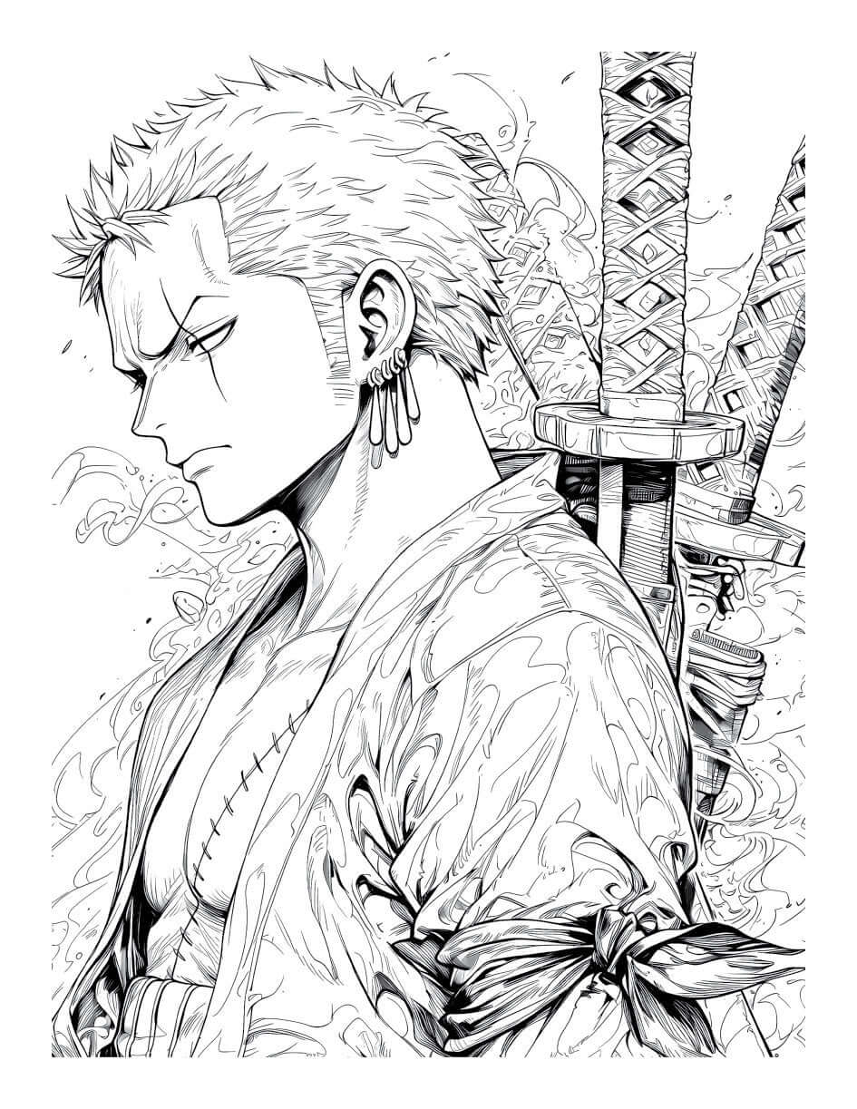 Anime Action Stars Coloring Book Vol 1 | 60 Pages | Teens & Adults