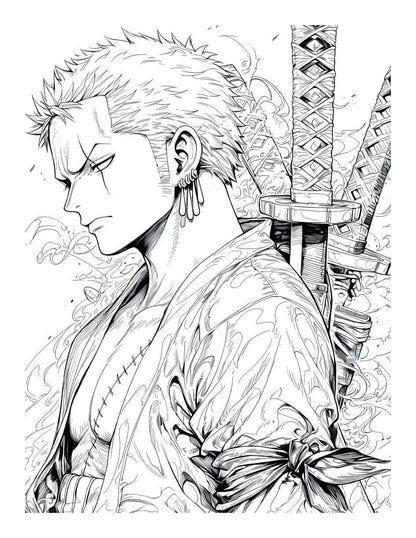 Anime Action Stars Coloring Book Vol 1 | 60 Pages | Teens & Adults