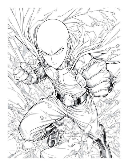 Anime Action Stars Coloring Book Vol 2 | 60 NEW Pages | Teens & Adults