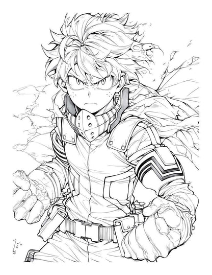 Anime Action Stars Coloring Book Vol 2 | 60 NEW Pages | Teens & Adults