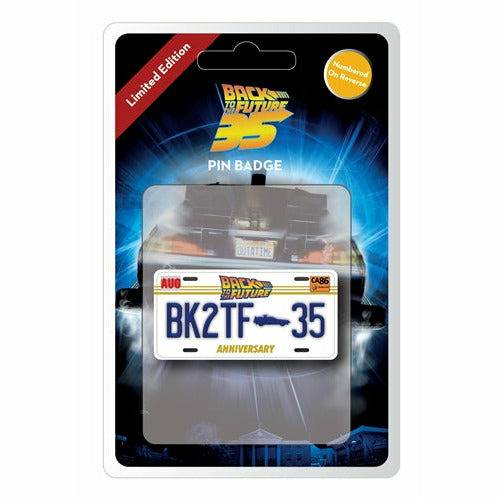 Back to the Future Limited Edition 35th Anniversary License Plate Pin Badge