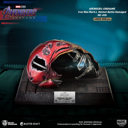 Beast Kingdom: Avengers: Endgame - Master Craft Iron Man Mark L Helmet (Battle Damaged) MC-038