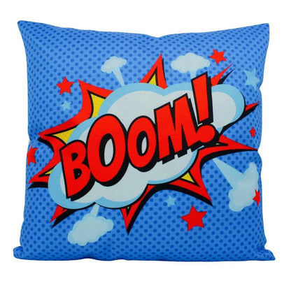 BOOM | Blue | Anime | Fun Gifts | Pillow Cover | Home Decor | Superhero | Happy Birthday | Kids Room | Gift idea | Kids Decor | Room Decor