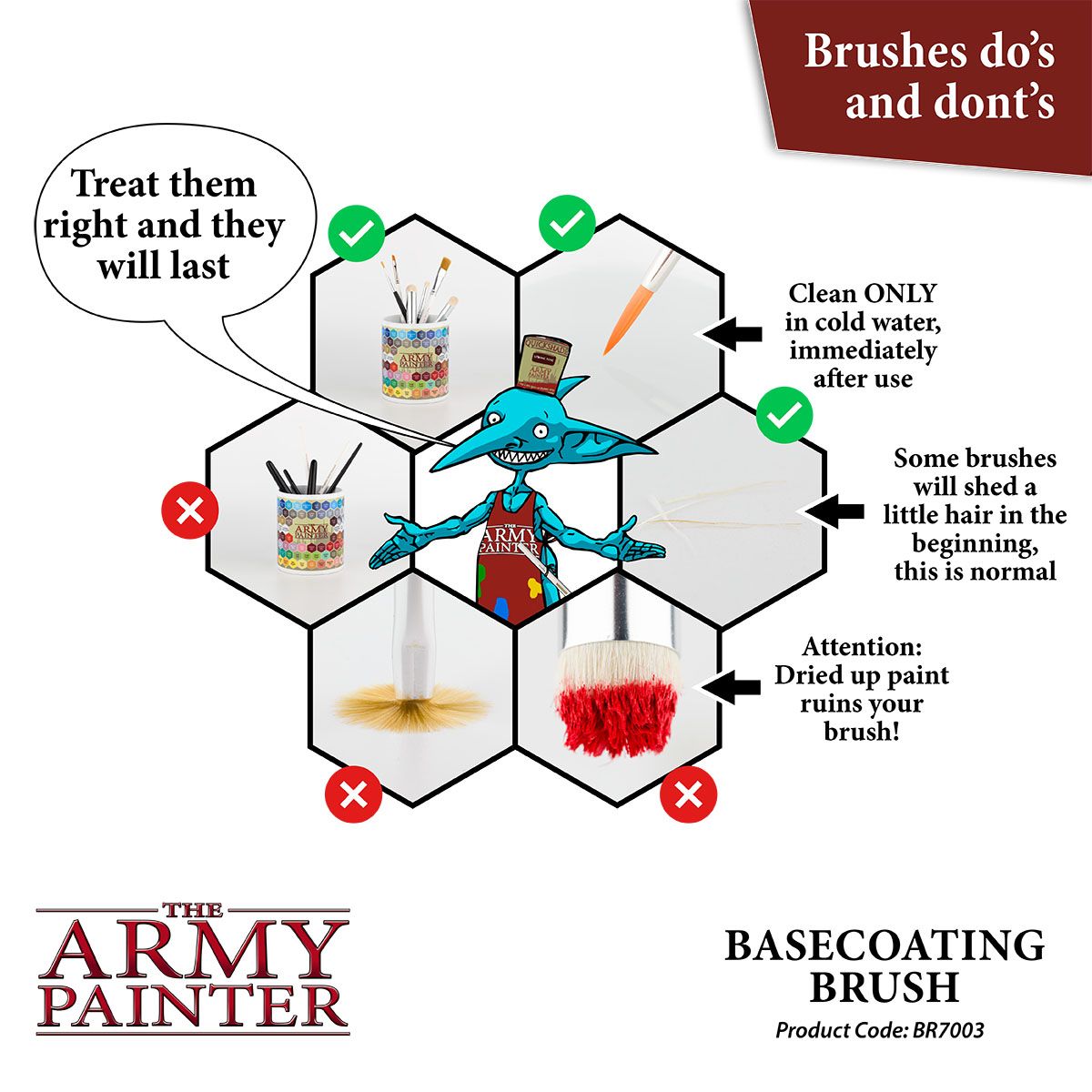 Army Painter Tools: Hobby Brush - Basecoating