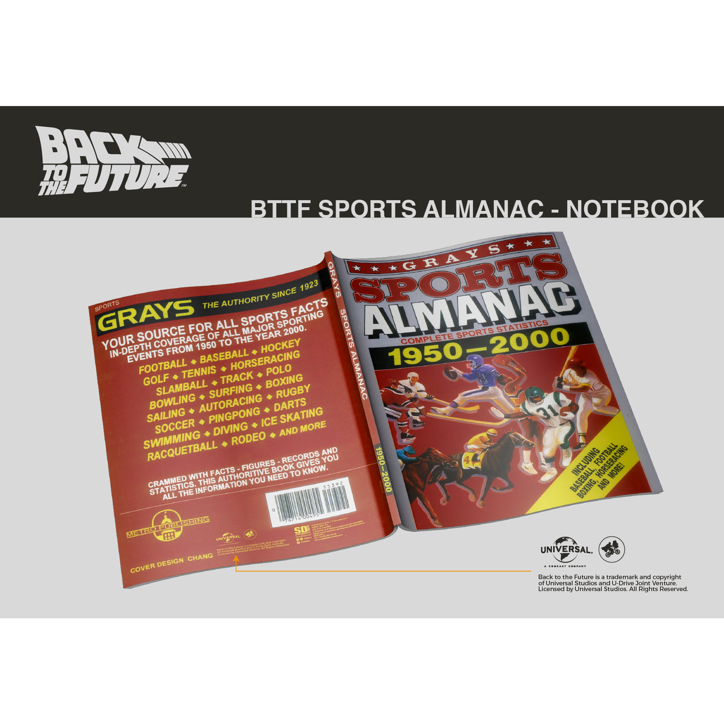 Zurück in die Zukunft Teil II Greys Sports Almanac Softcover-Notizbuch