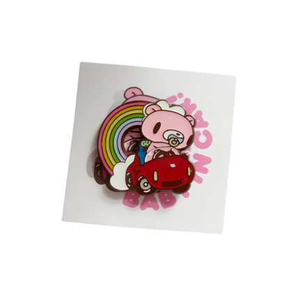 Baby Gloomy In a Car Enamel Pin