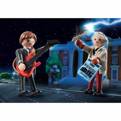 Back to the Future Playmobil Marty McFly & Dr. Emmett Brown "1955 Edition" 6-piece vinyl figures 2-pack