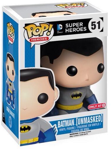 POP! Heroes: 51 DC Super Heroes, Batman (Unmasked) Exclusive