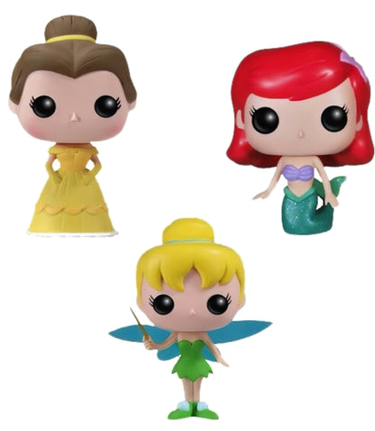 Pocket POP! Disney: 07 Princesses, Belle / Tinker Bell /  Ariel (3-PK)