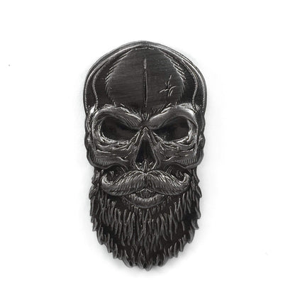 3D Beard Skull Pin
