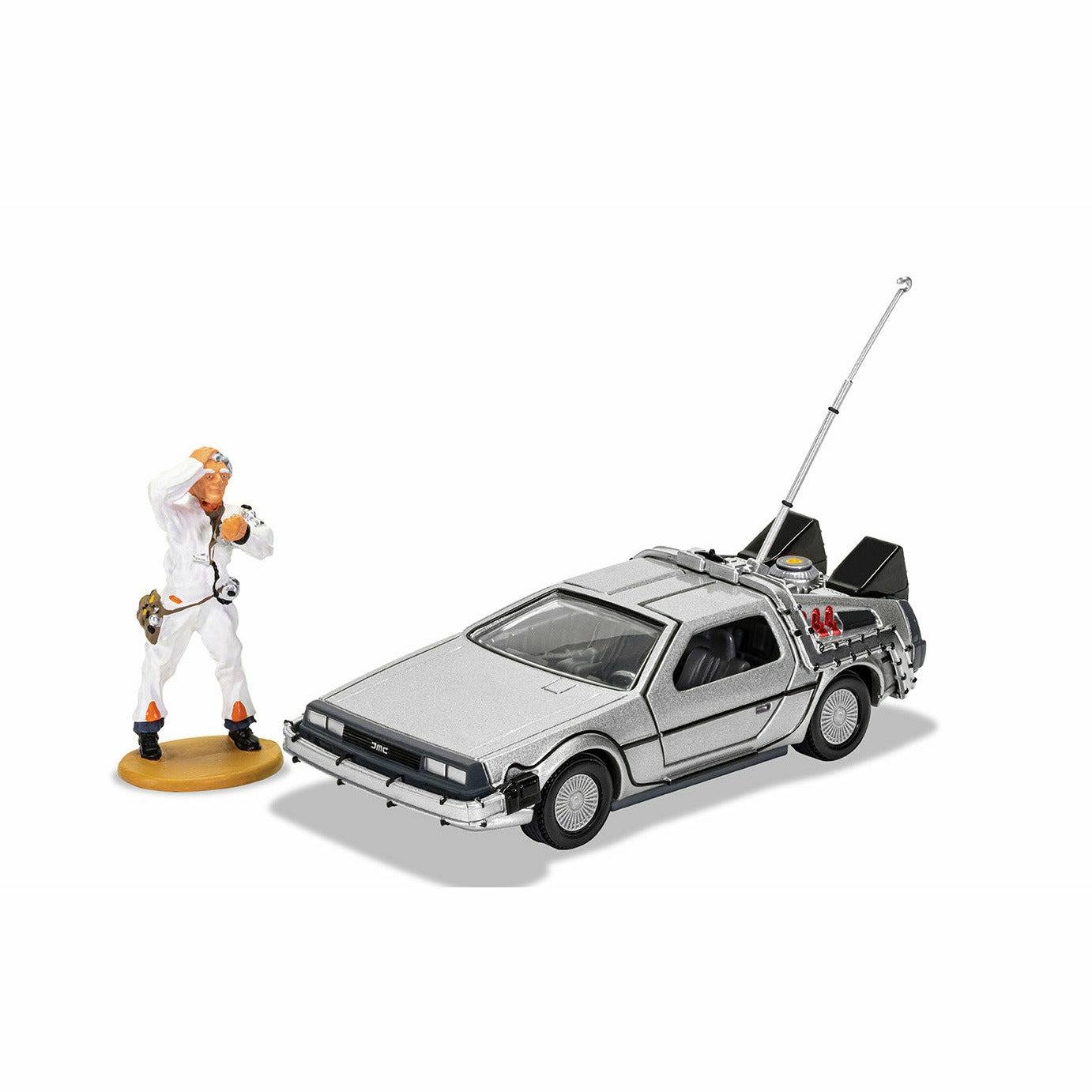 Corgi Back to the Future die-cast 1:36 scale DeLorean with Doc Brown figure