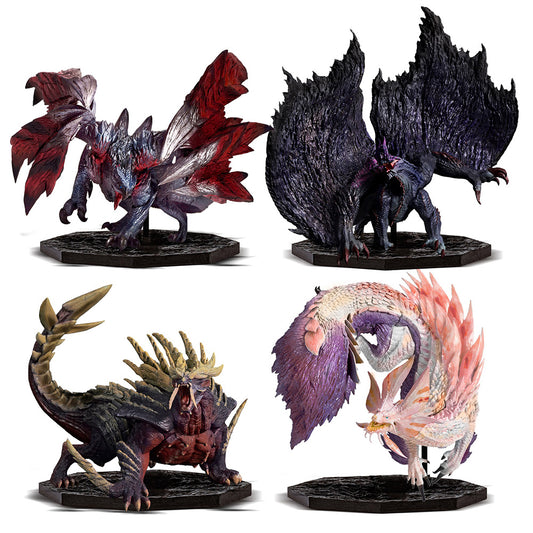 CAPCOM FIGURE BUILDER CUBE MONSTER HUNTER 4pces Box (Gore Magala/Crimson Glow Valstrax/Magnamalo (Enraged)/Mizutsune) Figures