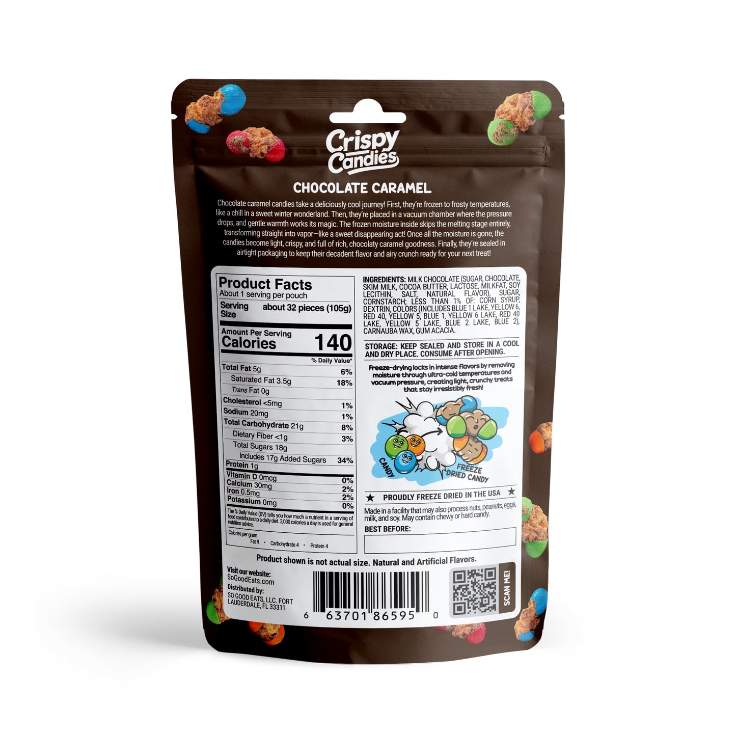 Crispy Candies - Chocolate Caramel Freeze Dried Candy 114g