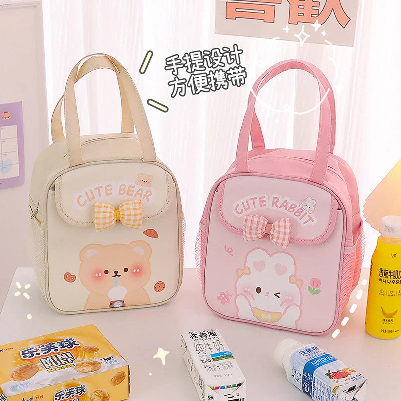 Kawaii Animal Insulated Lunch Bags