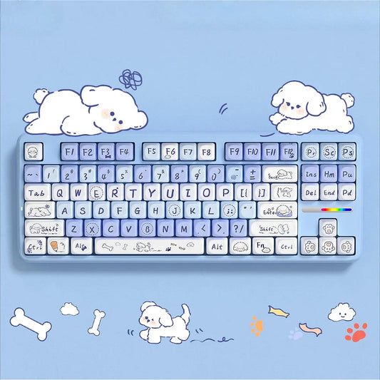Kawaii Playful Puppy Keycap Set