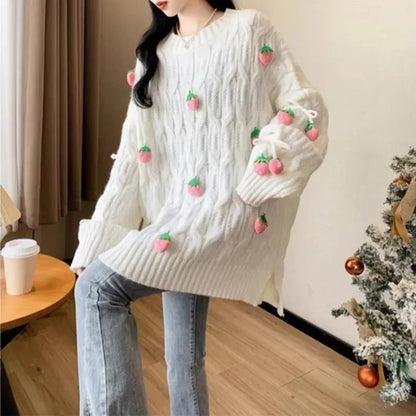 Strawberry Loose Knit Sweater