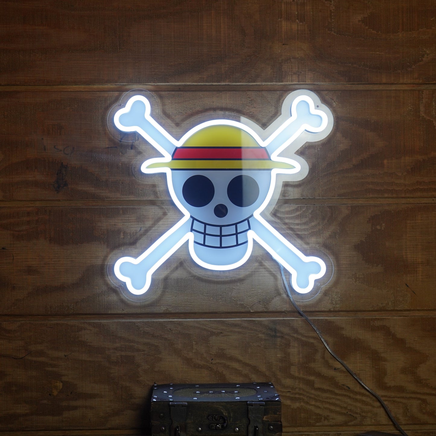 Straw Hat Jolly Roger LED Neon Sign (One Piece)