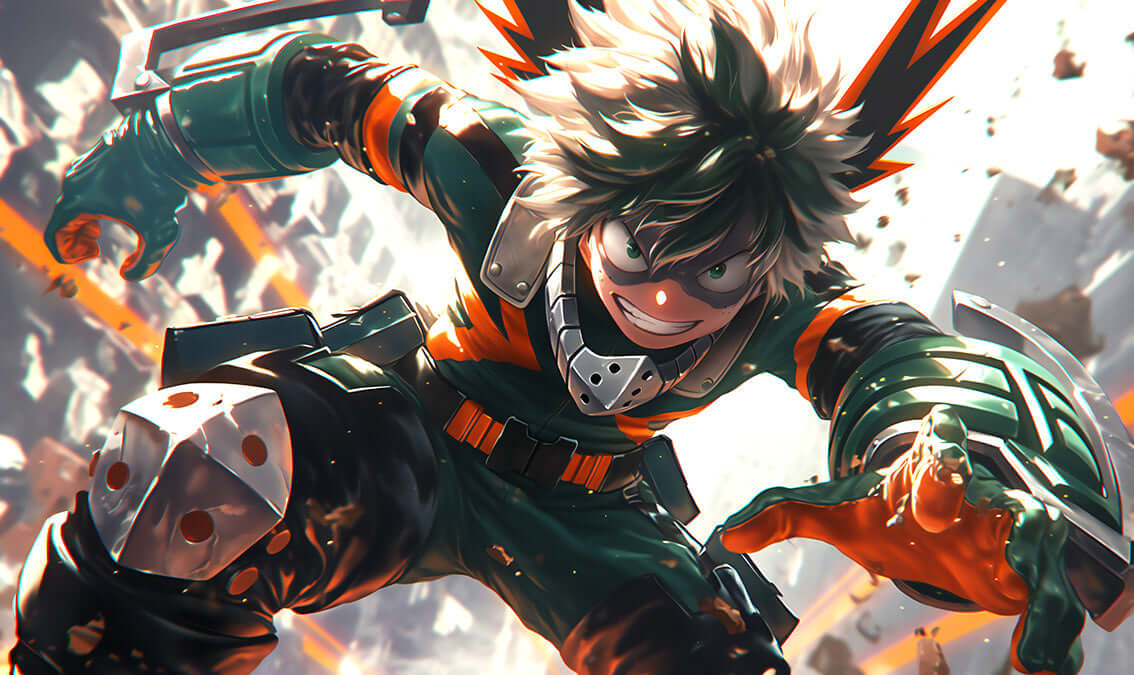 Deku Art: Unwavering Stance - MHA Digital Download - Stand Tall with Heroism!🛡️ #MHA #Deku
