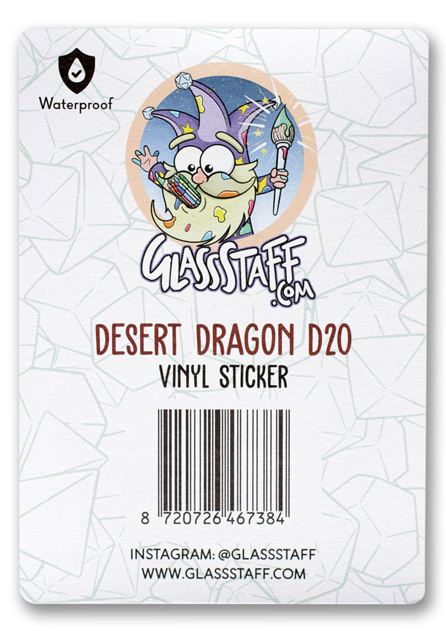 Sticker: Desert Dragon Waterproof Die Cut