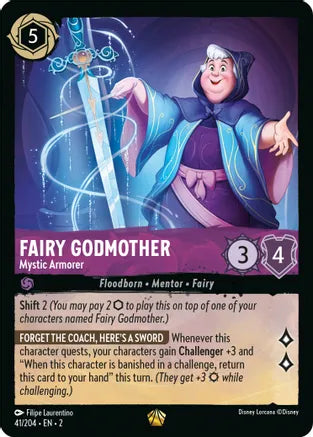 Disney Lorcana: ROTF, 41/204 Fairy Godmother (Mystic Armorer) (L)