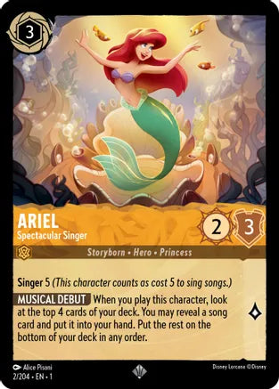 Disney Lorcana: TFC, 2/204 Ariel (Spectacular Singer) (SR)