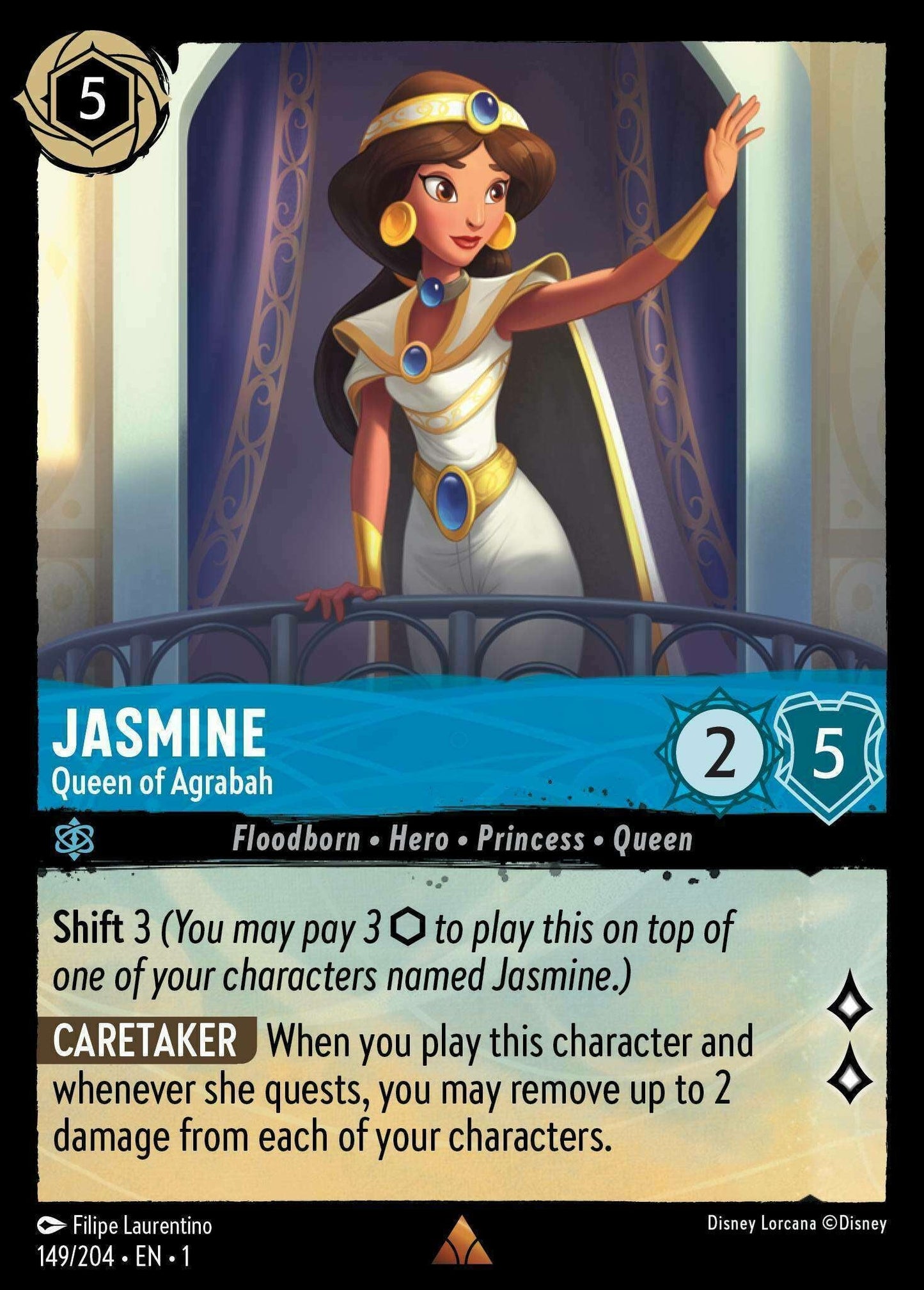 Disney Lorcana: TFC, 149/204 Jasmine (Queen of Agrabah) (R)