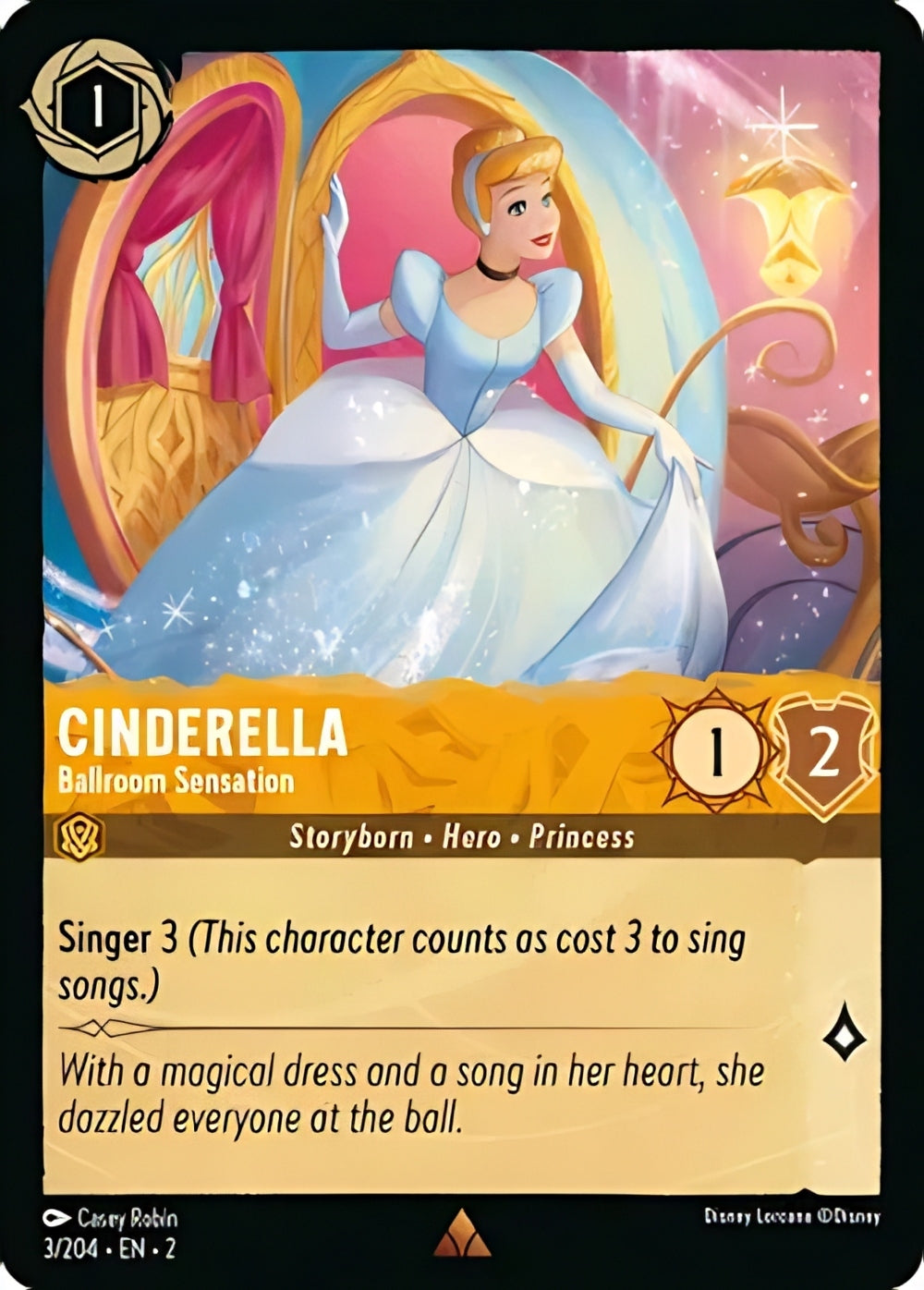 Disney Lorcana: ROTF, 3/204 Cinderella (Ballroom) (R)