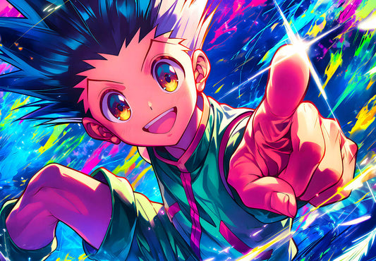 Dynamic Hunter: Vibrant Digital Art of a Protagonist in Action | Infinite Visibility