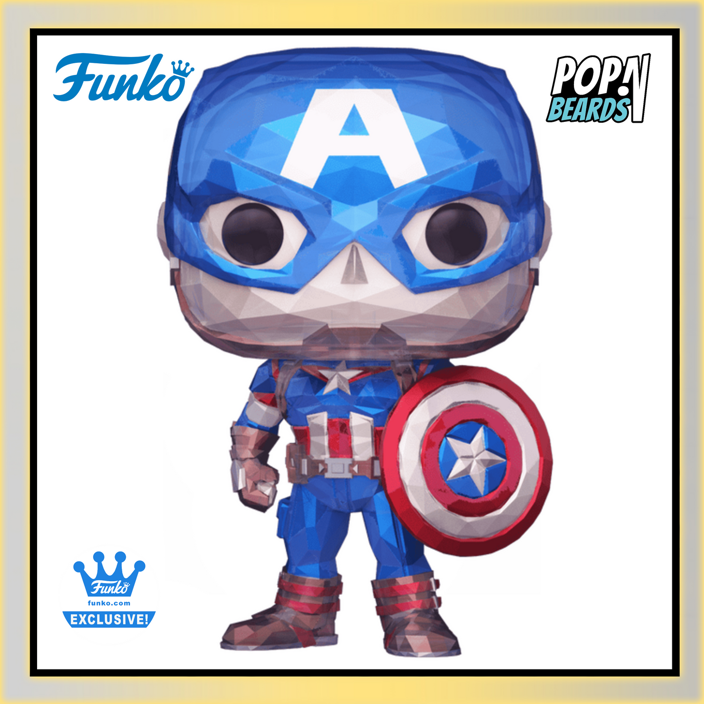 POP! Marvel: 1268 Disney 100, CPT America (Facet) Exclusive