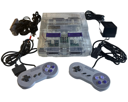 Custom Clear Super Nintendo System - SNES