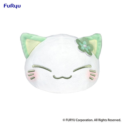 Nemuneko Cat Pastel Color Plush Toy -Green-