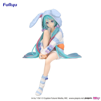 Hatsune Miku - Hatsune Miku Noodle Stopper Prize Figure (Blue Rabbit Ear Hooded Pajama Ver.)