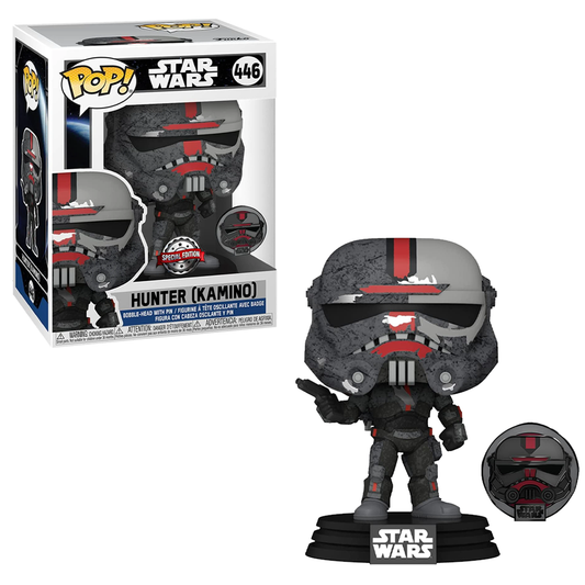 Funko POP! Star Wars: The Bad Batch - Hunter Kamino with Pin Vinyl Figure #446 Special Edition Exclusive