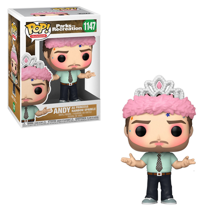 Funko POP! Parks and Recreation - Andy as Princess Rainbow Sparkle Vinyl Figure #1147