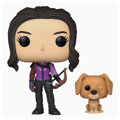 Funko POP! Marvel: Hawkeye - Kate Bishop with Lucky the Pizza Dog Vinyl Figure #1212