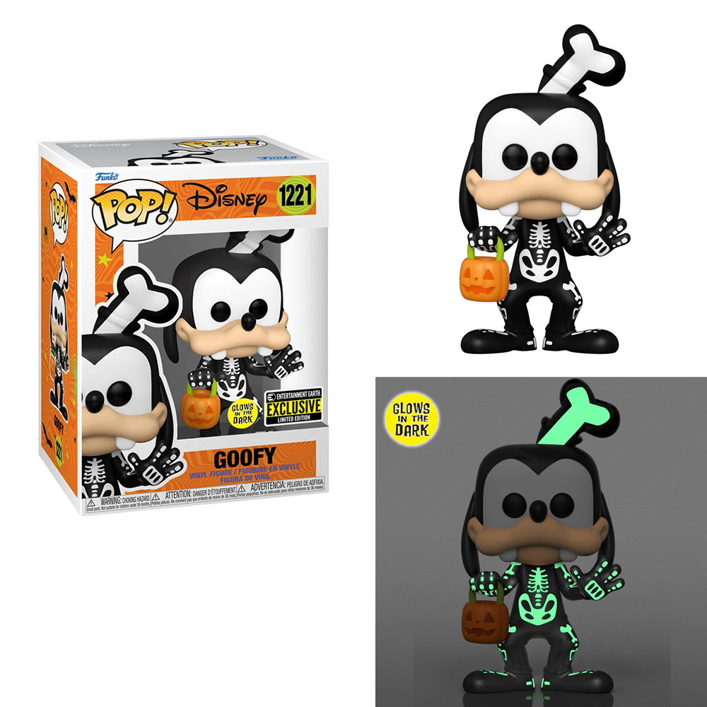 Funko POP! Disney - Skeleton Goofy (Glow in the Dark) Vinyl Figure #1221 Entertainment Earth Exclusive