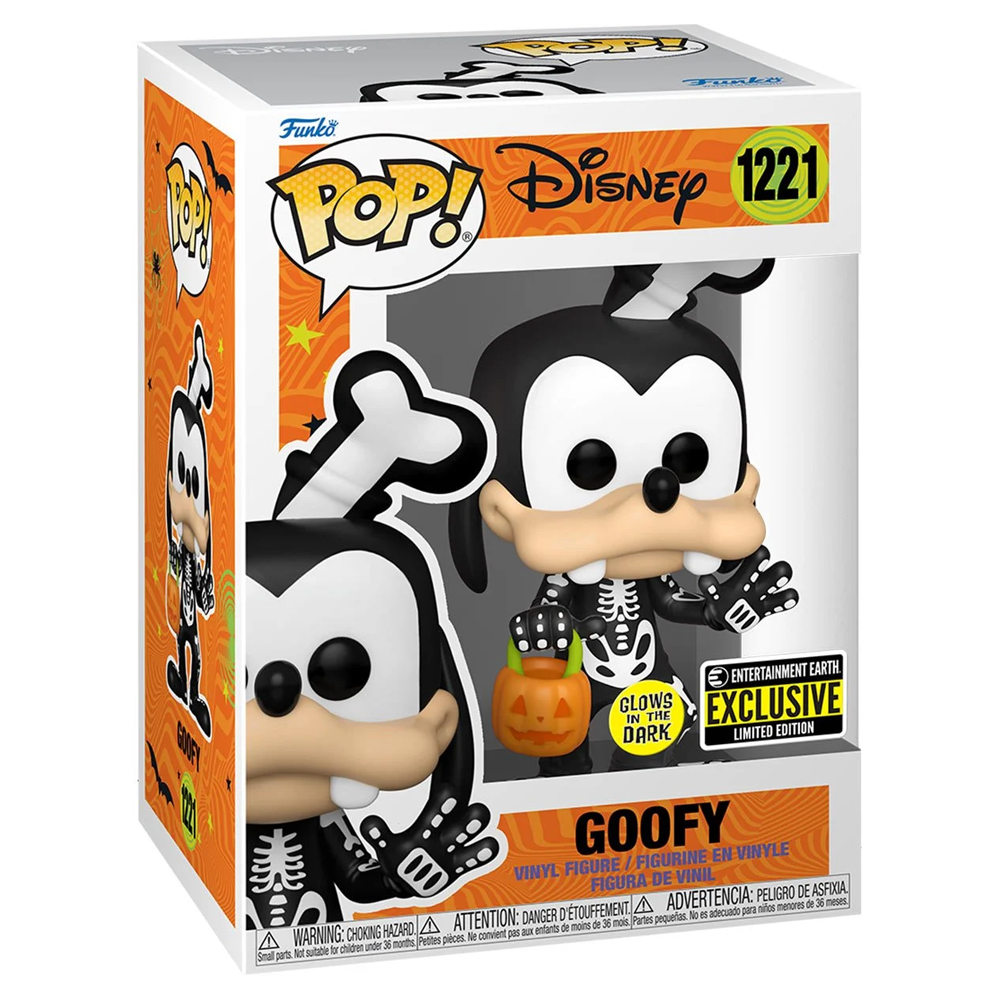 Funko POP! Disney - Skeleton Goofy (Glow in the Dark) Vinyl Figure #1221 Entertainment Earth Exclusive