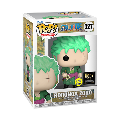 Funko POP! One Piece - Roronoa Zoro (Glow in the Dark) Vinyl Figure #327 Kody Trading Exclusive