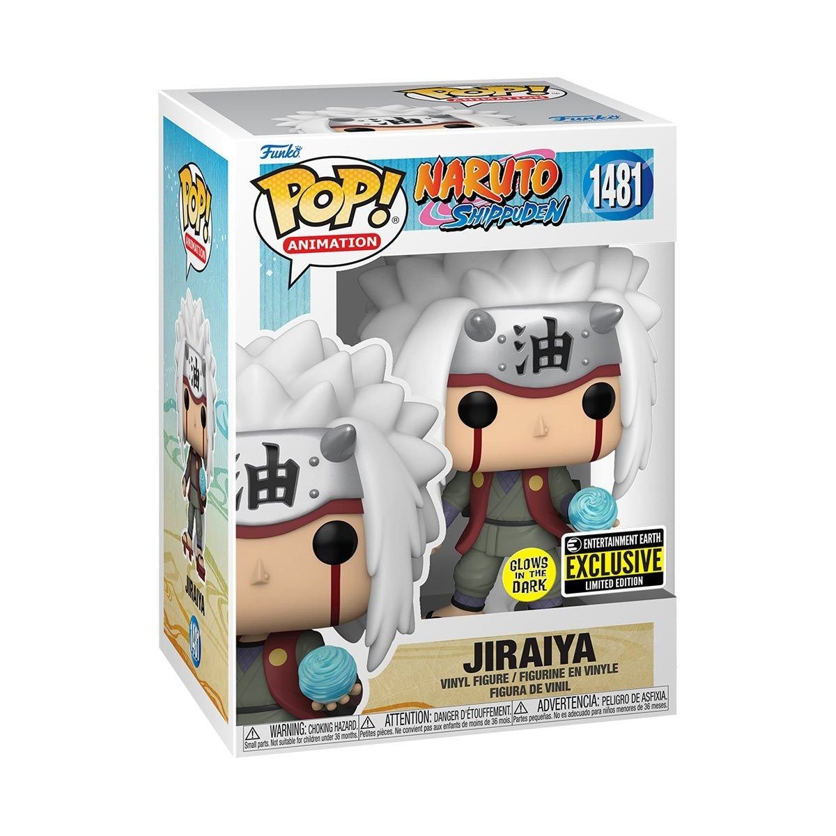 Funko Pop! Animation: Naruto Shippuden - Jiraiya with Rasengan Glow-in-the-Dark Entertainment Earth Exclusive