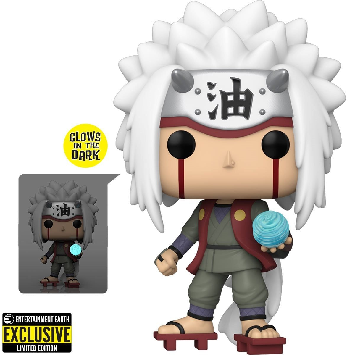 Funko Pop! Animation: Naruto Shippuden - Jiraiya with Rasengan Glow-in-the-Dark Entertainment Earth Exclusive